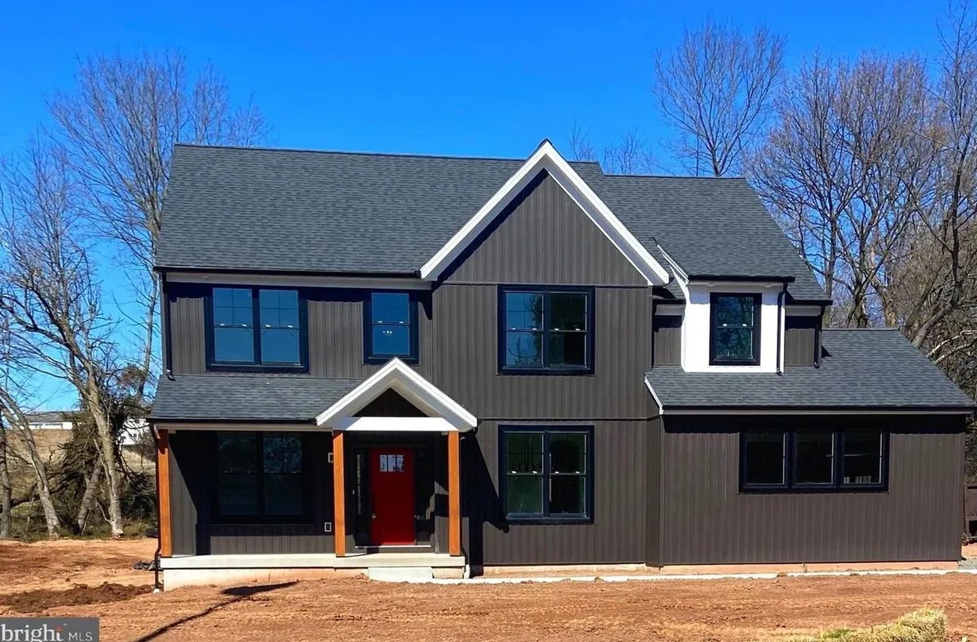 Zimrick custom home — charcoal board and batten